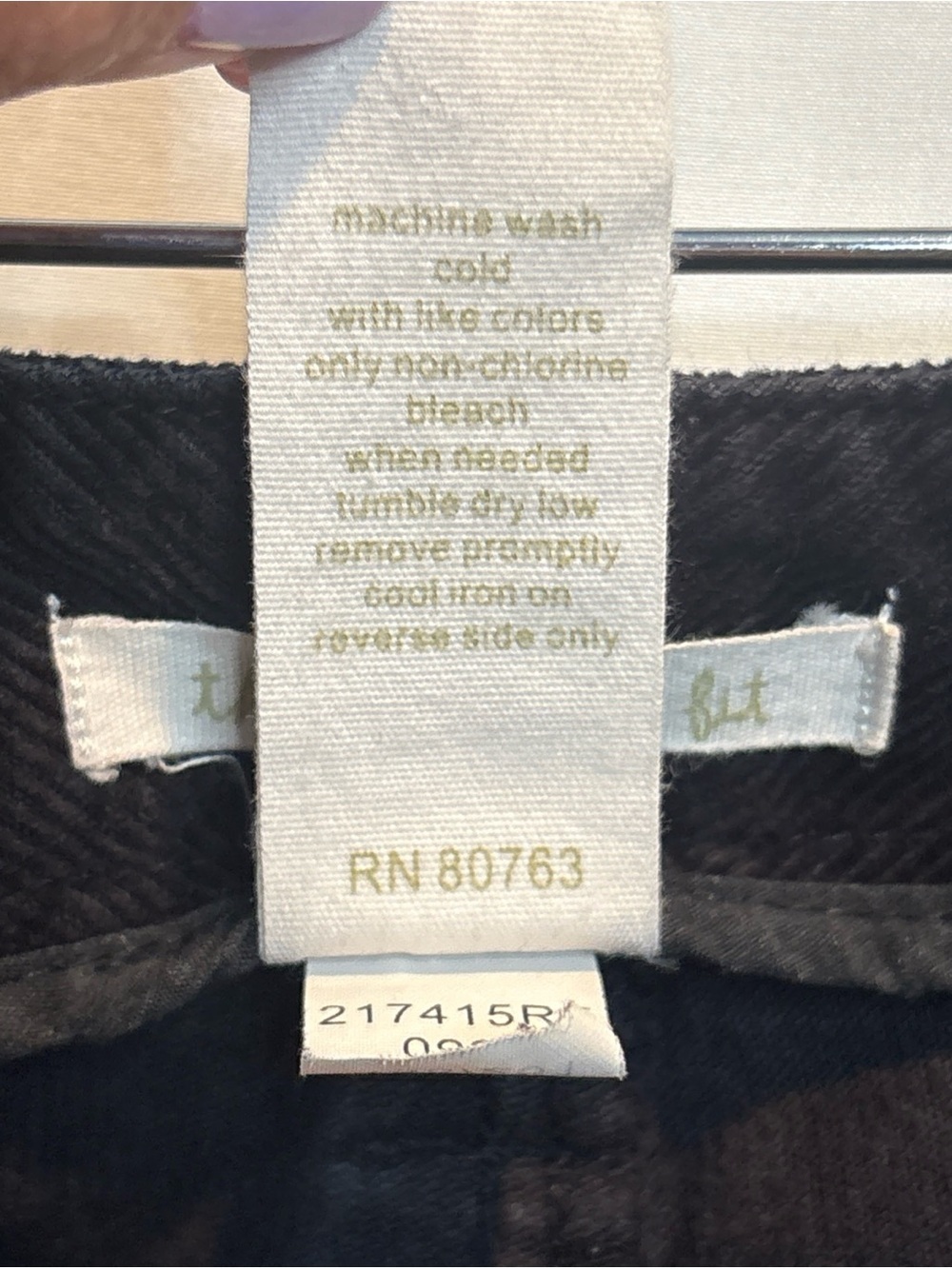 LONDONJEAN Black Corduroy low rise Boot cut The Christie Fit 2 short - Picture 4 of 10